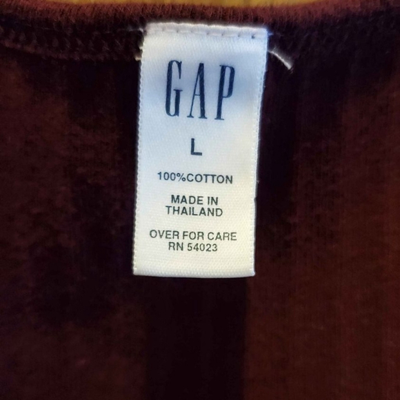 GAP Maroon Ribbed Knit Tank Top Juniors L - Picture 2 of 2